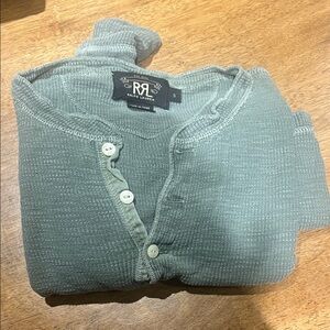 Ralph Lauren Double RL Men's green Henley Shirt